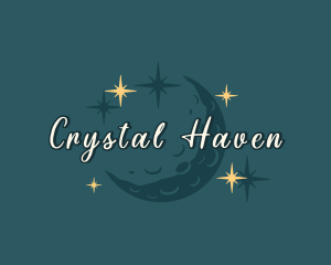 Moon Sparkle Stars logo design