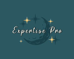 Moon Sparkle Stars logo design