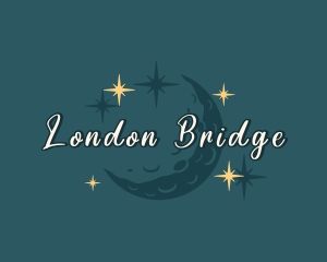 Moon Sparkle Stars logo design