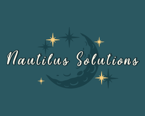 Moon Sparkle Stars logo design