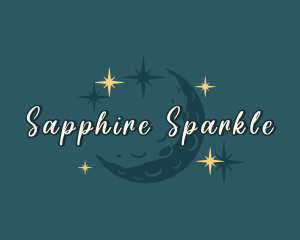 Moon Sparkle Stars logo design