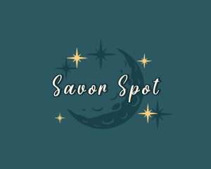 Moon Sparkle Stars logo design