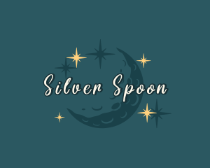 Moon Sparkle Stars logo design