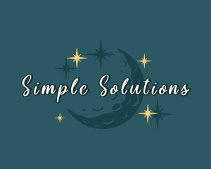 Moon Sparkle Stars logo design