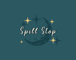 Moon Sparkle Stars logo design