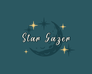 Moon Sparkle Stars logo design