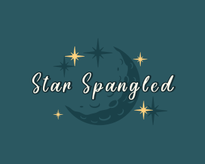 Moon Sparkle Stars logo design