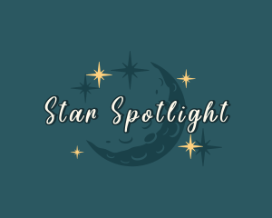 Moon Sparkle Stars logo design