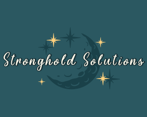 Moon Sparkle Stars logo design