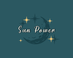 Moon Sparkle Stars logo design