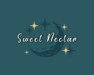 Moon Sparkle Stars logo design