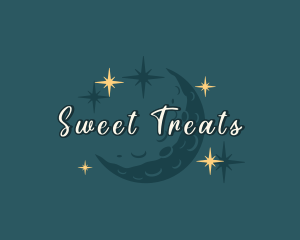 Moon Sparkle Stars logo design