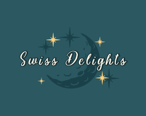 Moon Sparkle Stars logo design