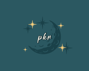 Moon Sparkle Stars logo design