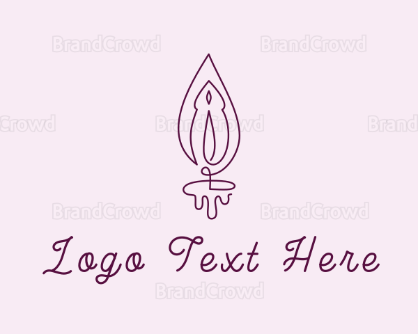 Violet Vulva Flame Logo