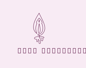 Sexy - Violet Vulva Flame logo design