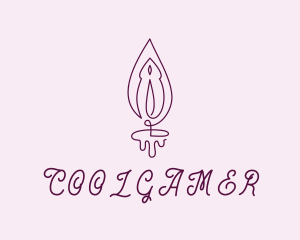 Sexual - Violet Vulva Flame logo design
