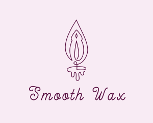 Violet Vulva Flame logo design