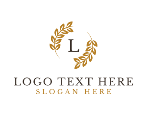 Nature Conservation - Organic Wreath Leaves Produce logo design