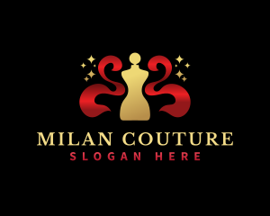 Tailor Mannequin Dressmaker Couture logo design