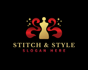 Tailor Mannequin Dressmaker Couture logo design