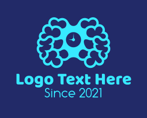 Neurology - Timer Brain Psychology logo design