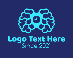 Thinking - Timer Brain Psychology logo design