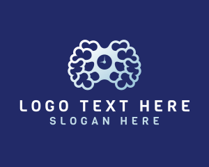 Cognitive Therapy - Timer Brain Psychology logo design