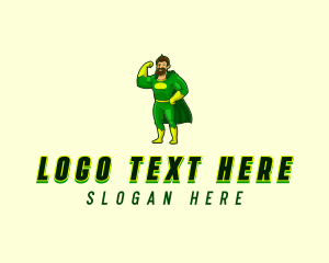 Comic Superhero Man Logo