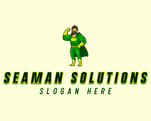 Comic Superhero Man Logo