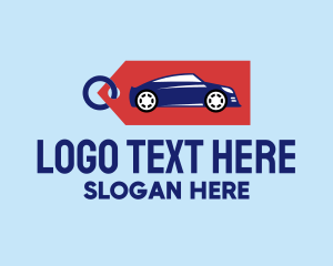 Blue Car - Auto Car Sales Tag logo design