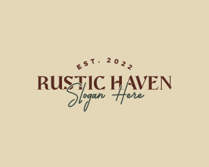 Elegant Rustic Brand logo design