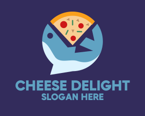Seafood Shark Pizza logo design