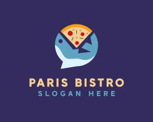 Seafood Shark Pizza logo design