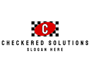 Checkered - Racing Flag Retro logo design