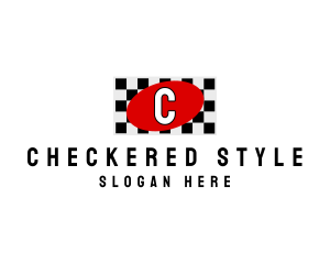 Checkered - Racing Flag Retro logo design