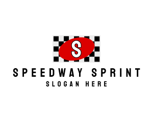 Racing Flag Retro logo design