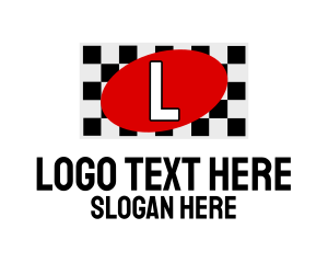 50s - Racing Flag Retro Lettermark logo design