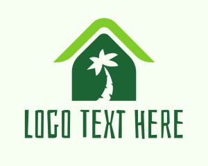 Hostel - Tropical Tree House logo design