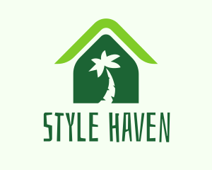 Hostel - Tropical Tree House logo design