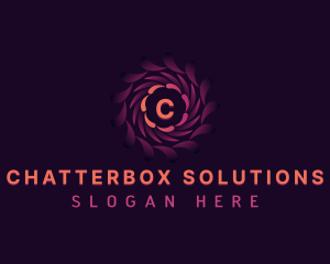 Flower - Startup Media Tech logo design