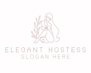 Hostess - Nature Nude Female logo design