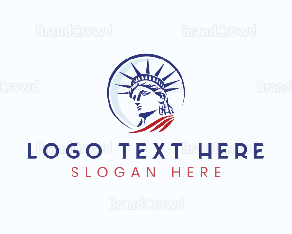 Statue of Liberty Landmark Logo