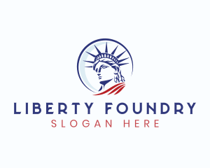 Statue of Liberty Landmark logo design