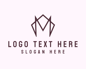 Property Developer - Modern Polygon Letter M logo design
