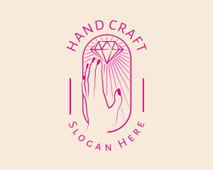 Hand - Hand Diamond Ellipse logo design