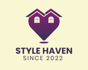 Hostel - Heart Village Realtor logo design