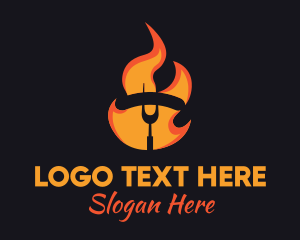 Eatery - Fire Grilled Sausage BBQ logo design