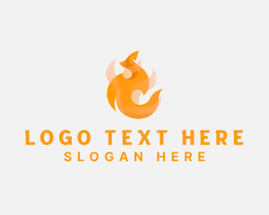 Sustainable Energy - Hot Fire Flame logo design
