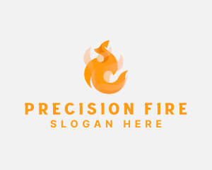 Hot Fire Flame logo design